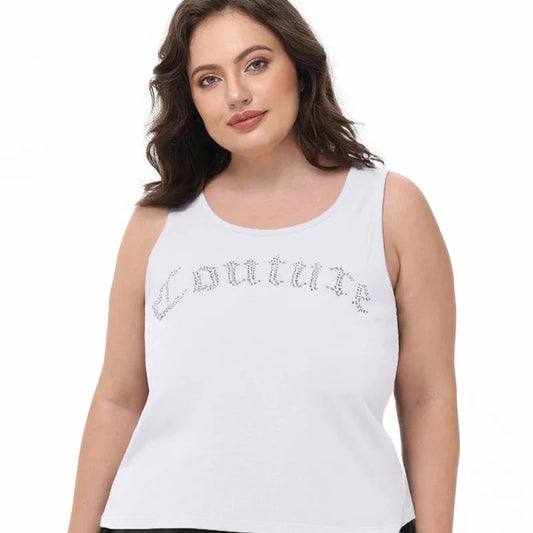 Juicy Couture - Big Bling Couture Tank Top White