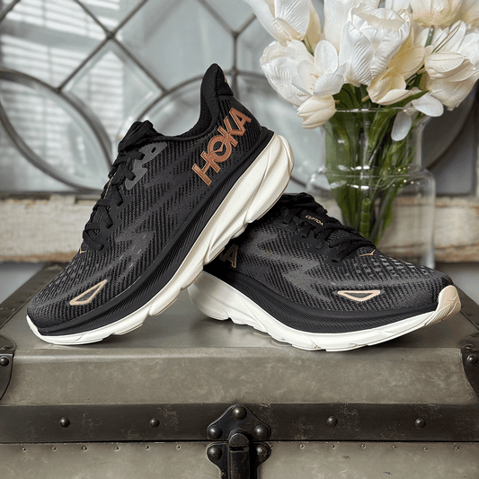 Hoka One One Clifton 9 Black Rose Gold Women's