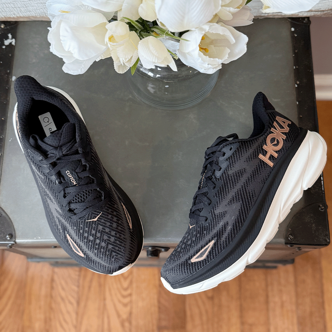 Hoka One One Clifton 9 Black Rose Gold Women's