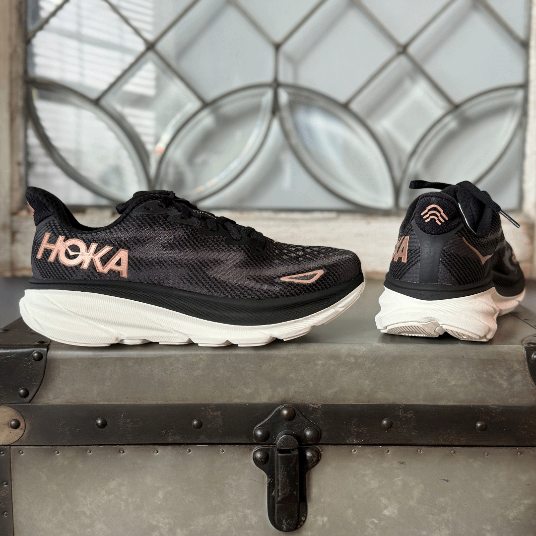 Hoka One One Clifton 9 Black Rose Gold Women's