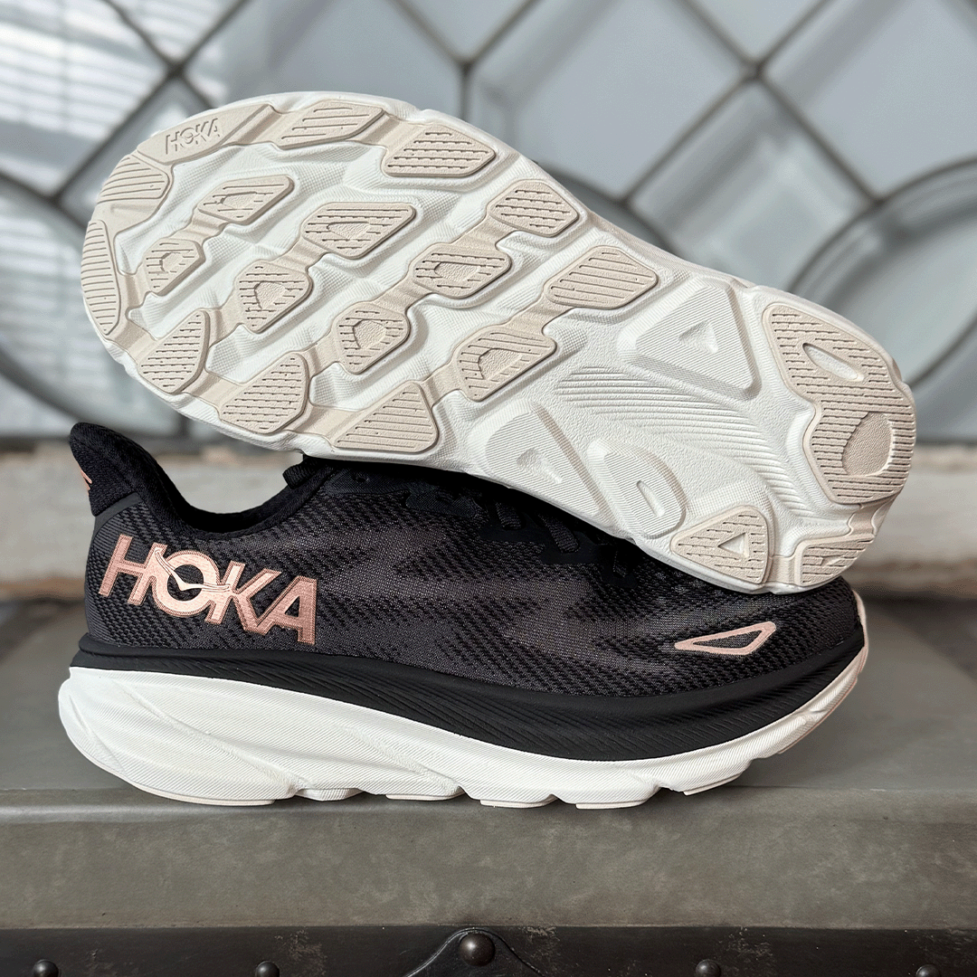 Hoka One One Clifton 9 Black Rose Gold Women's