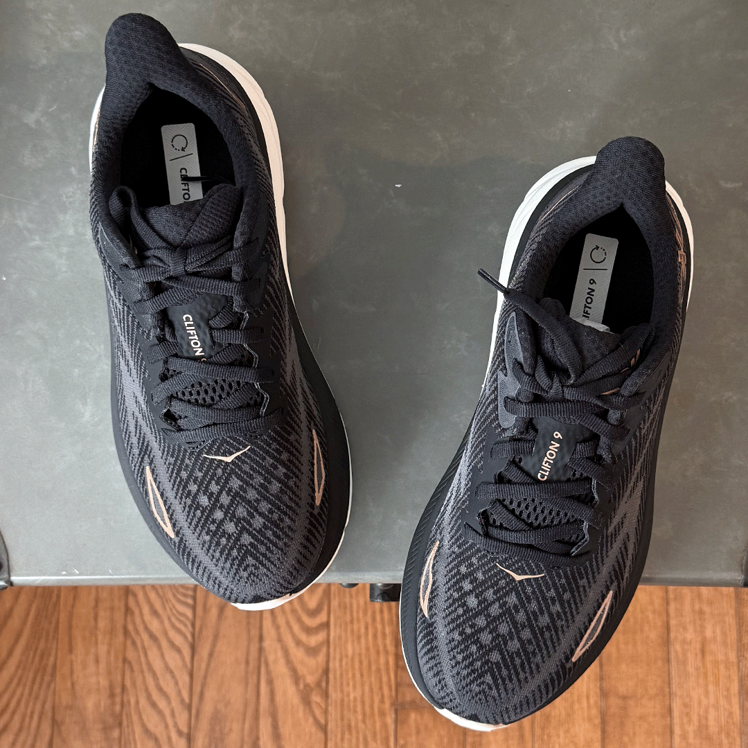 Hoka One One Clifton 9 Black Rose Gold Women's