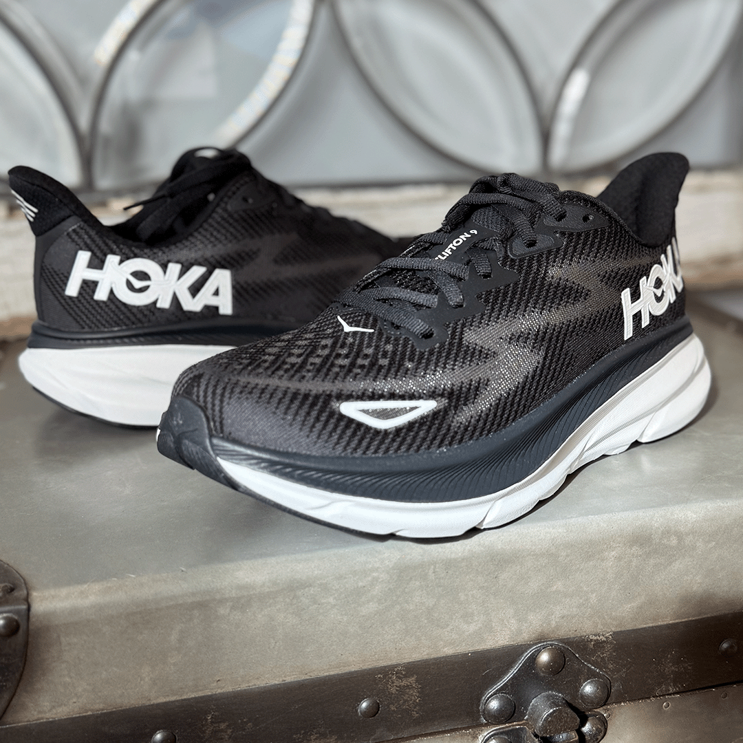 Hoka One One Clifton 9 Black White Women's