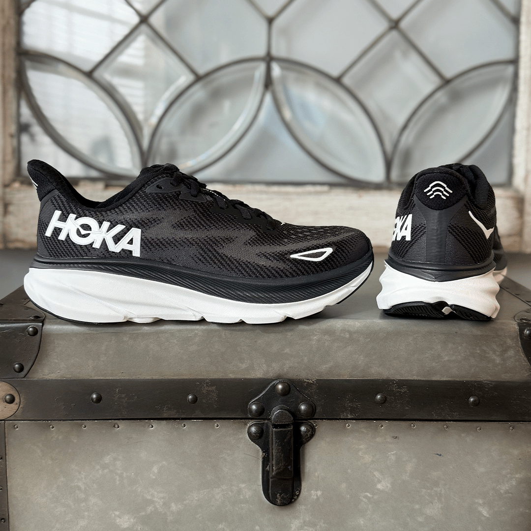 Hoka One One Clifton 9 Black White Women's