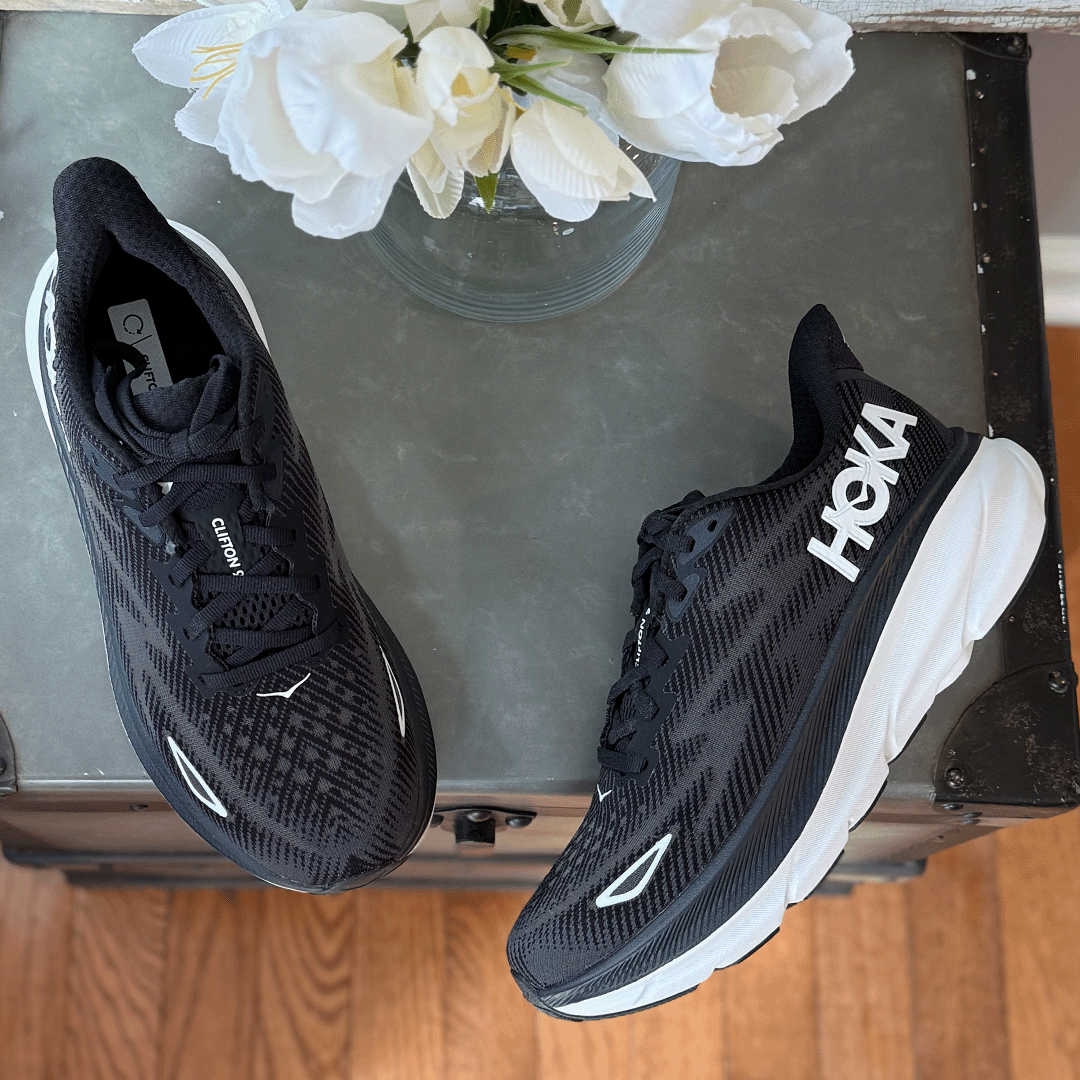 Hoka One One Clifton 9 Black White Women's