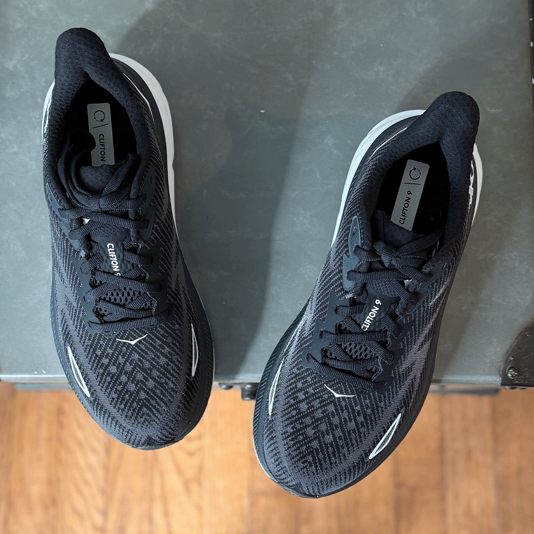 Hoka One One Clifton 9 Black White Women's