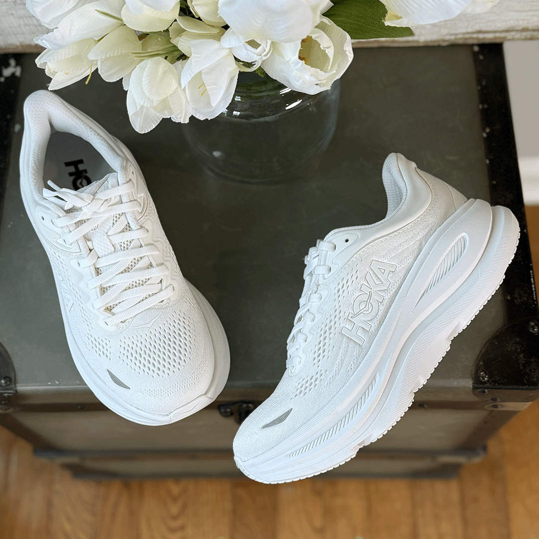 Hoka One One Bondi 9 Triple White Women's