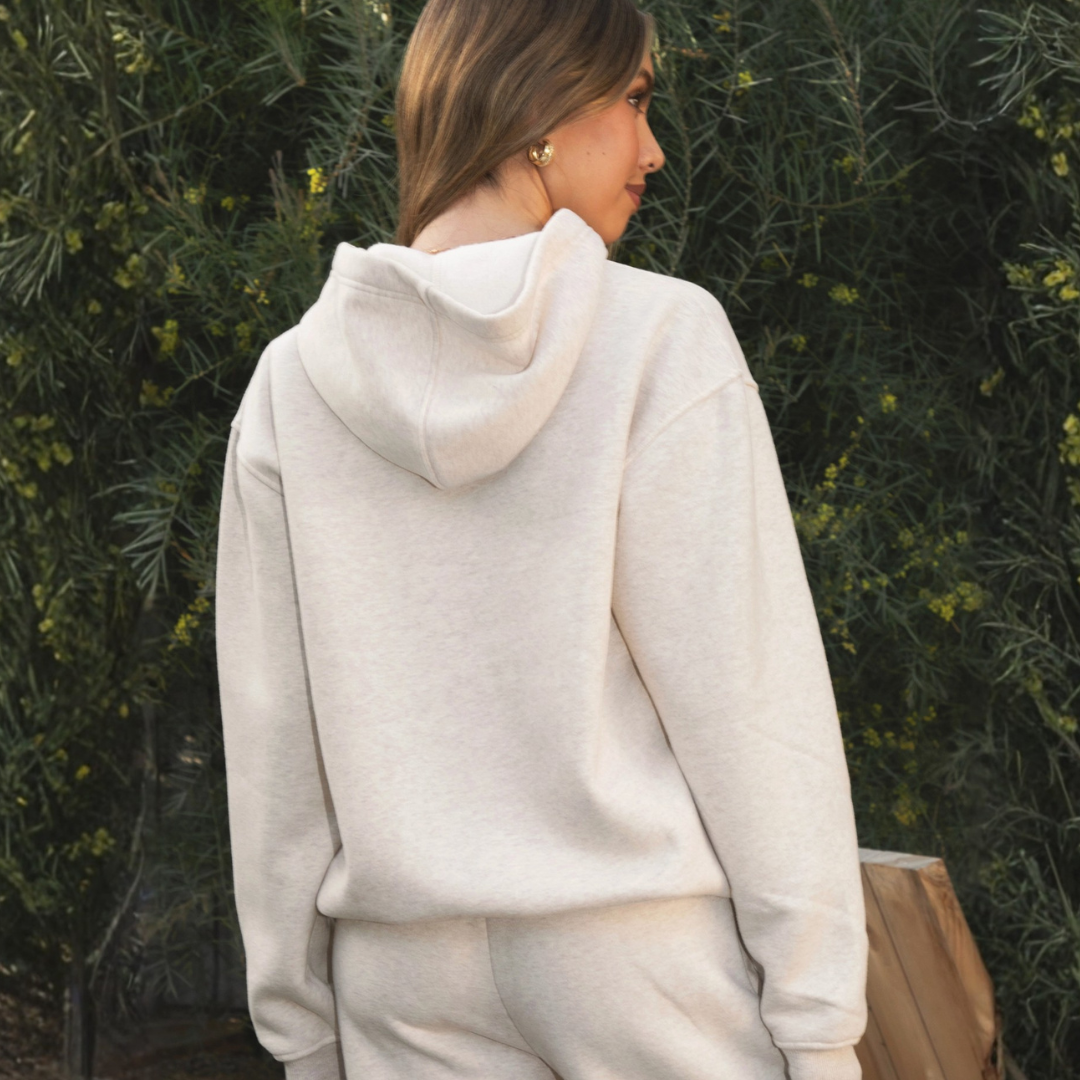 The Off Duty Hoodie: Oat Heather