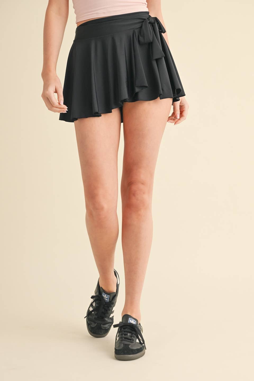 Suz Wrap Skort: Black