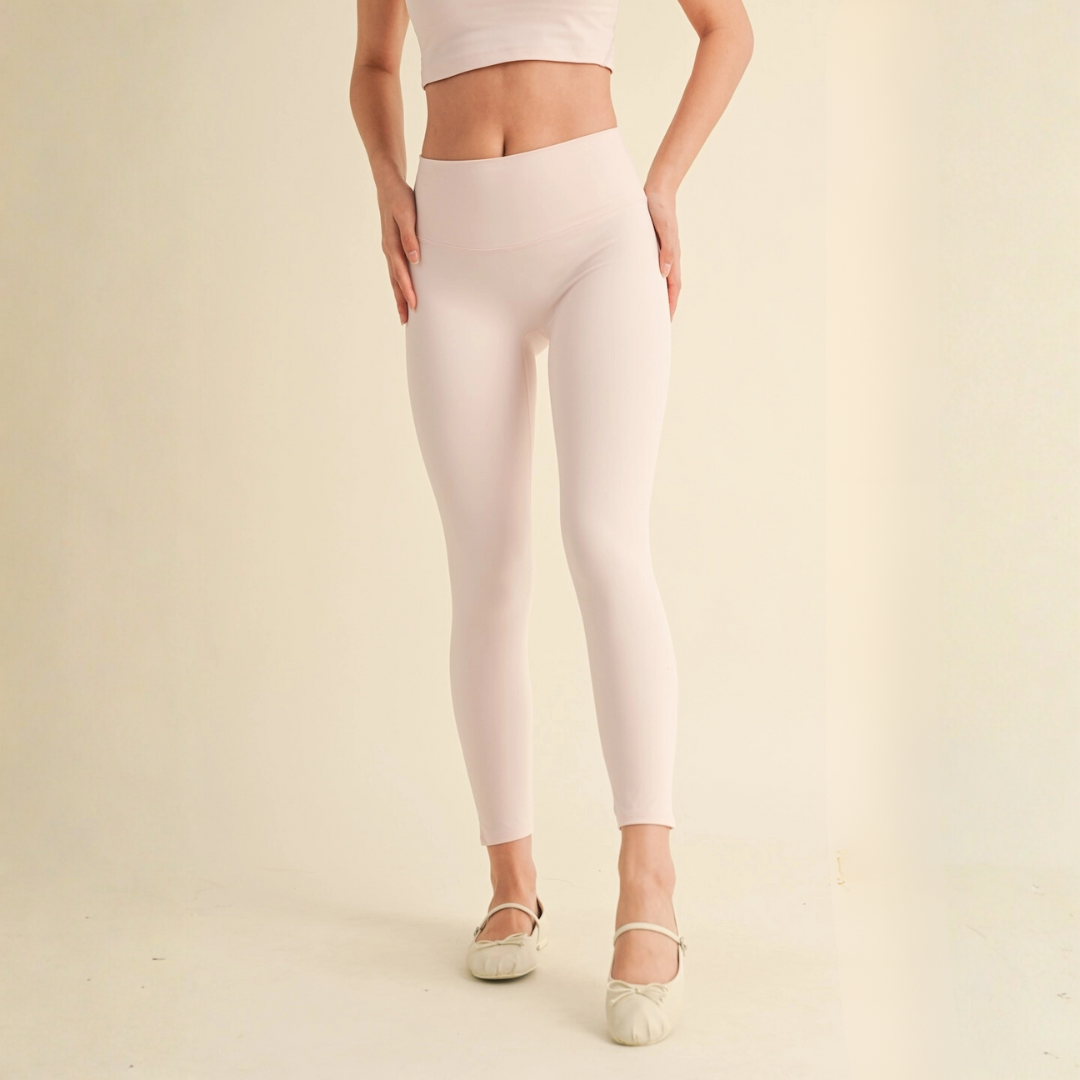 Ava High-Rise Legging: Baby Pink