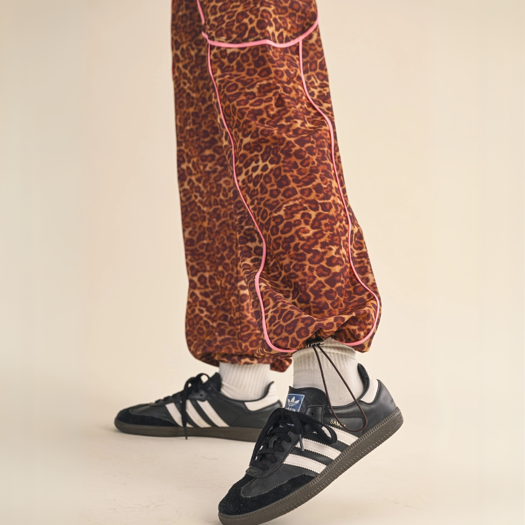 Channing Track Pants: Leopard