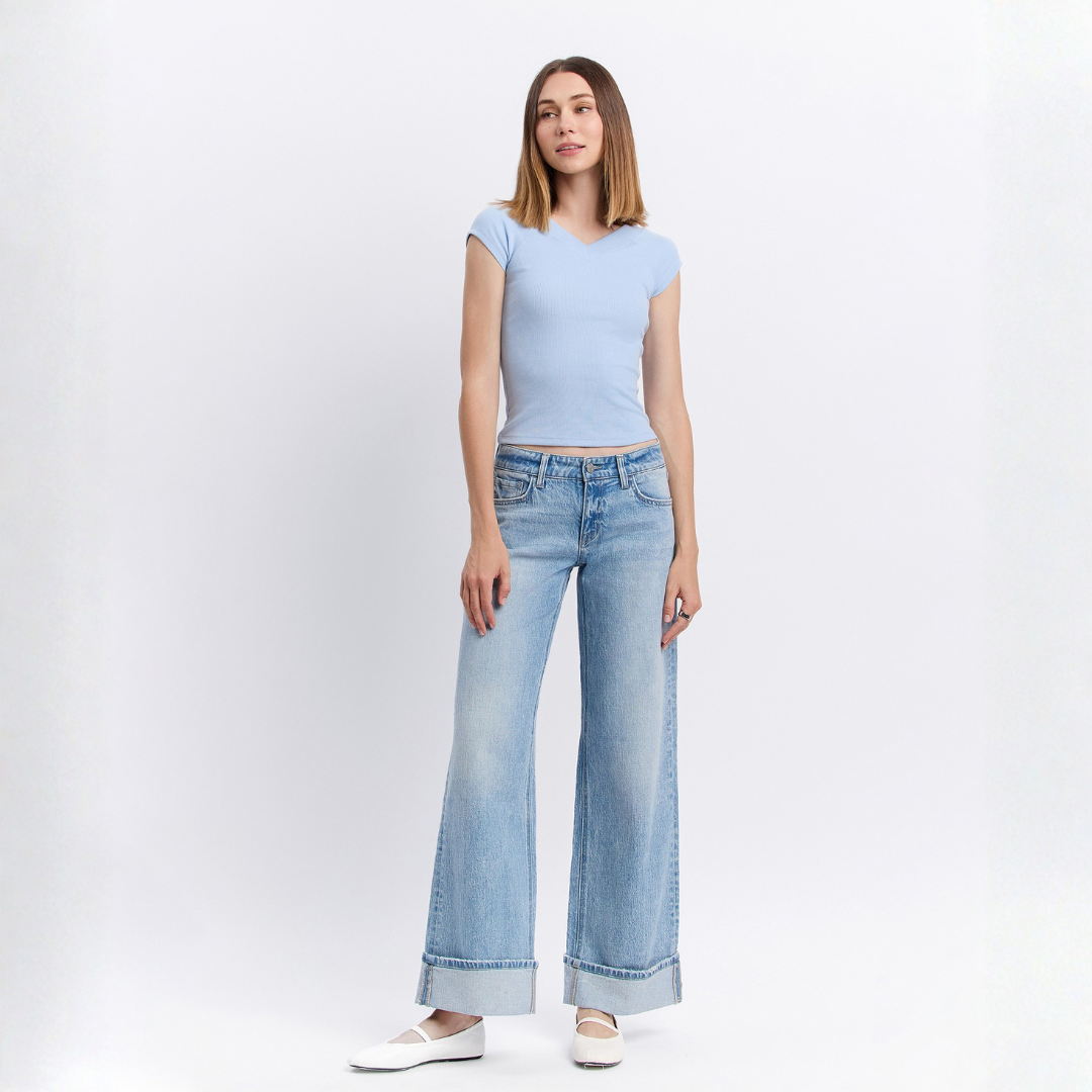 Megan Cuffed Low Rise Baggy Jean