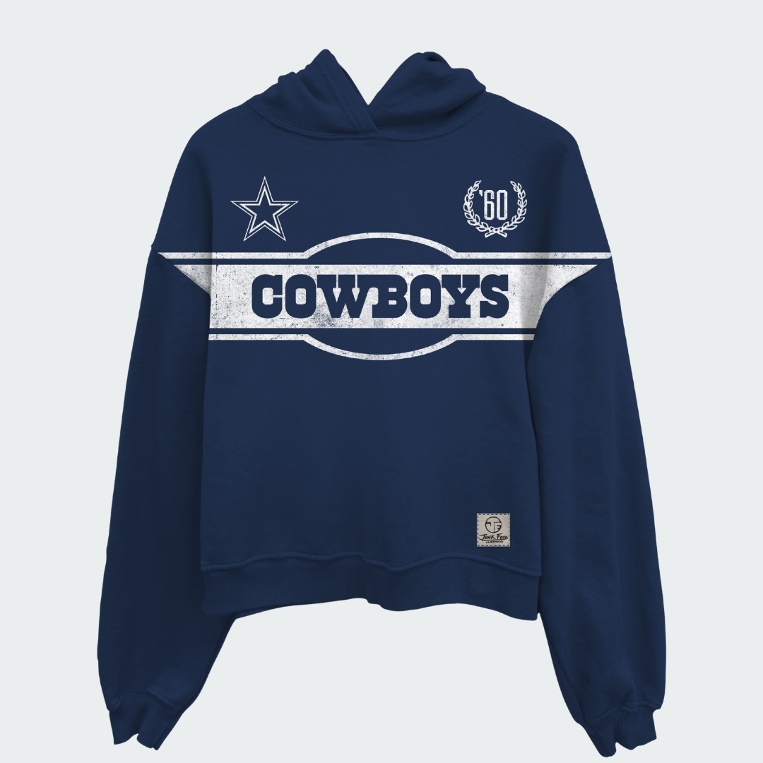 Cowboys Oversized Cropped Hoodie