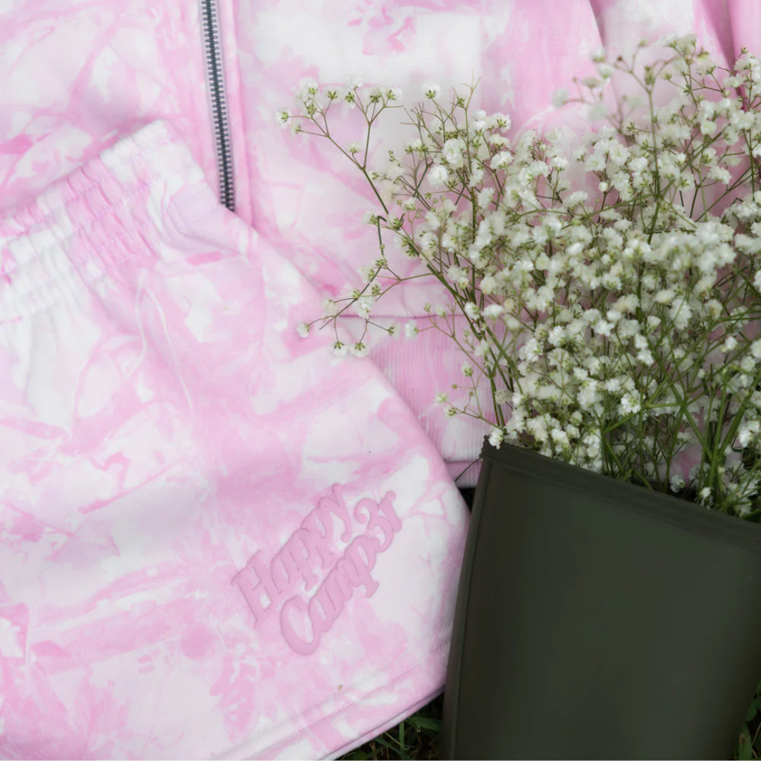 Happy Camp3r – Soft Pink Camo Ellie Shorts