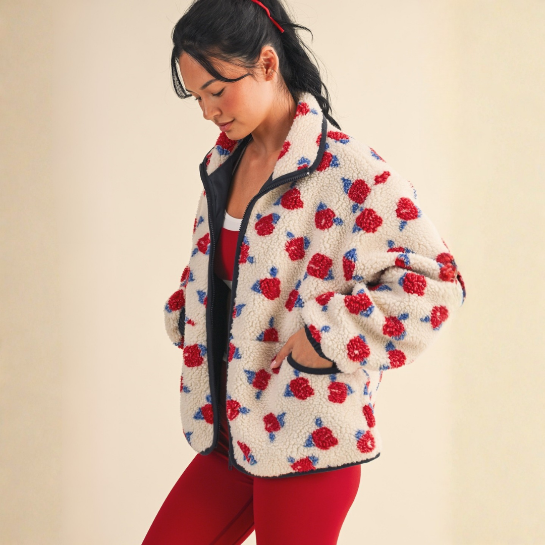 Mara Floral Sherpa Jacket