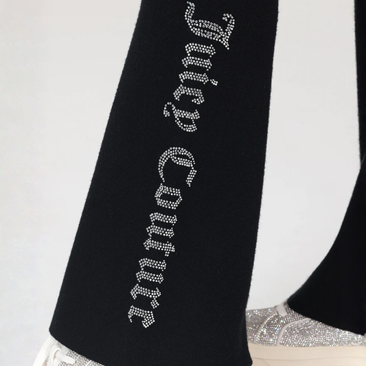 Juicy Couture - Foldover Knit Pants: Liquorice