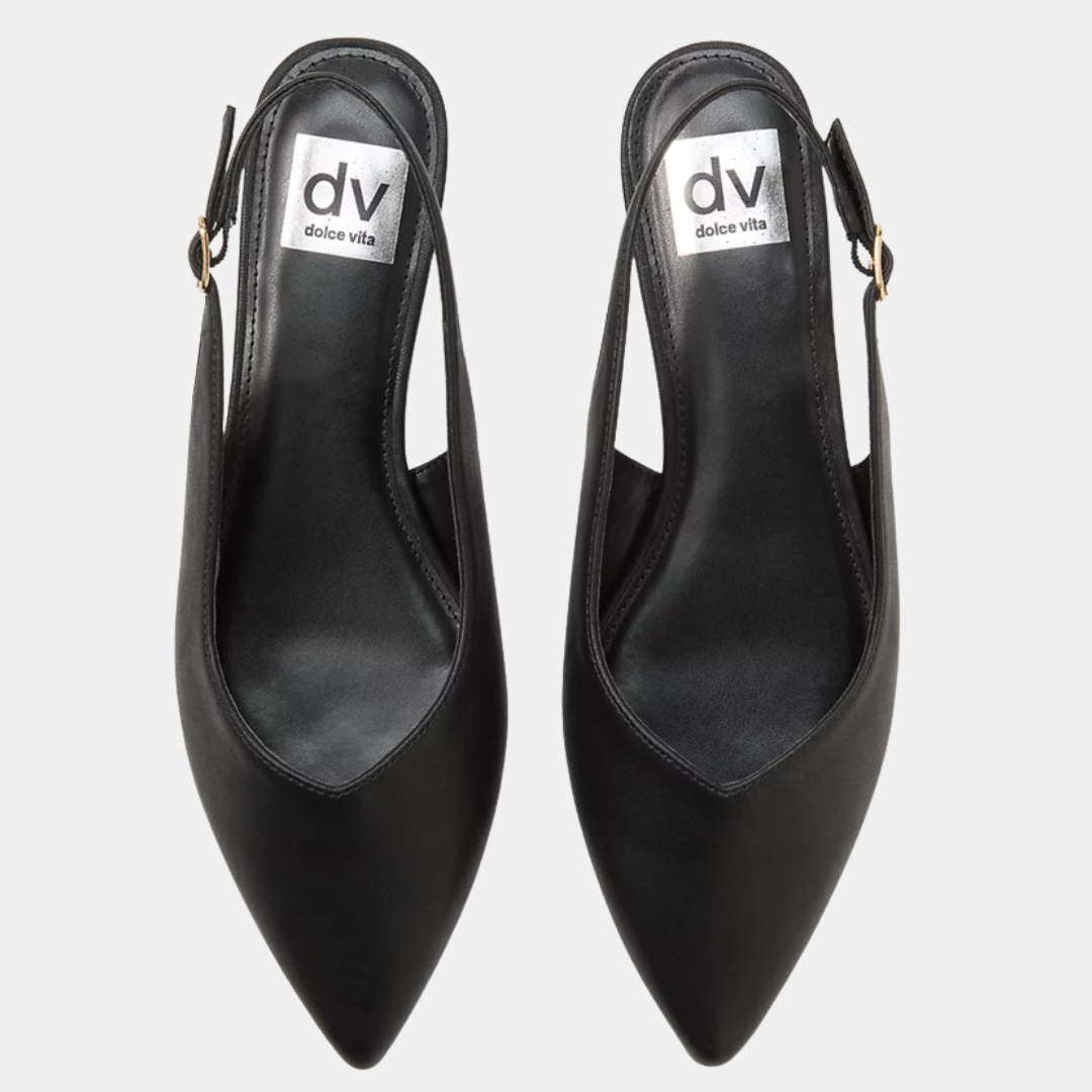 Cawnie Black Slingback Flat