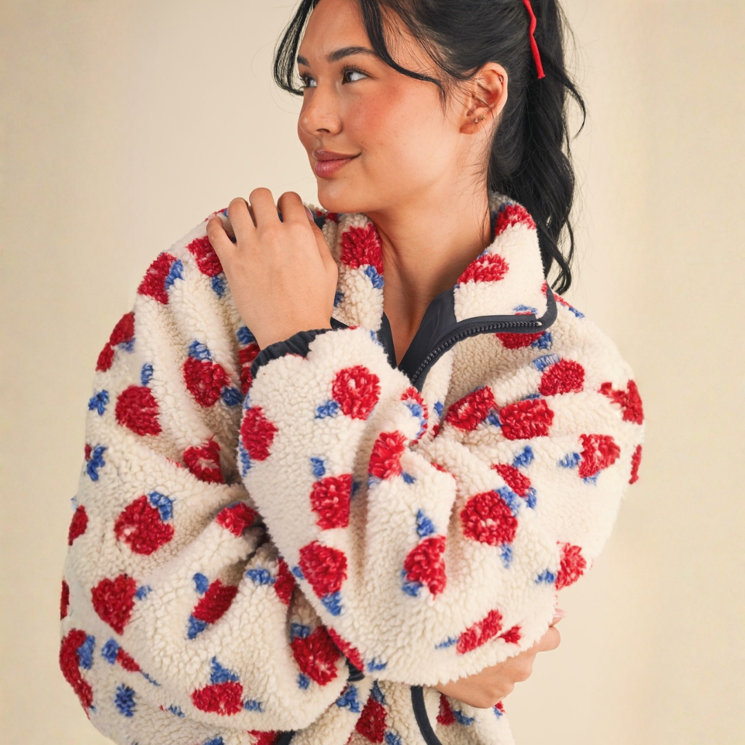 Mara Floral Sherpa Jacket