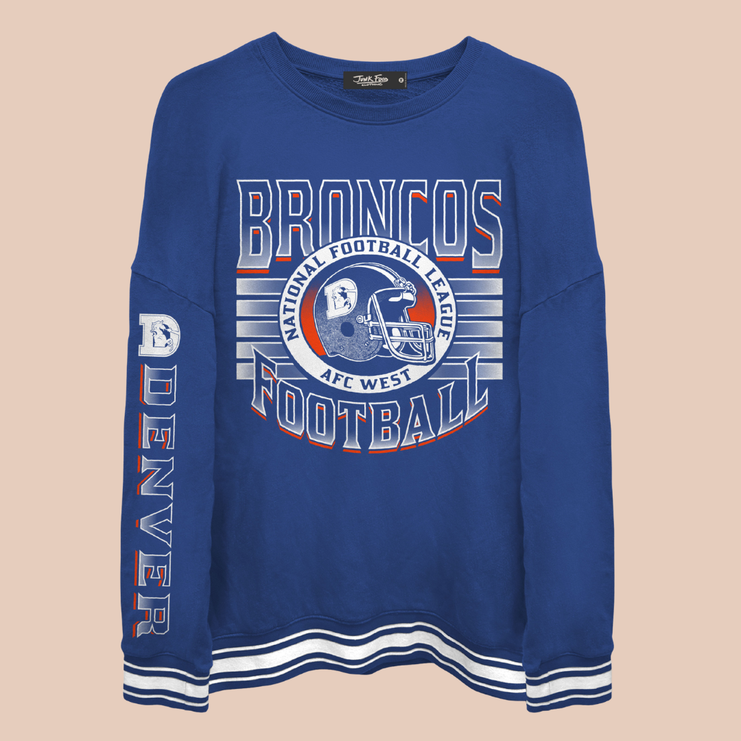 Broncos Striped Crew