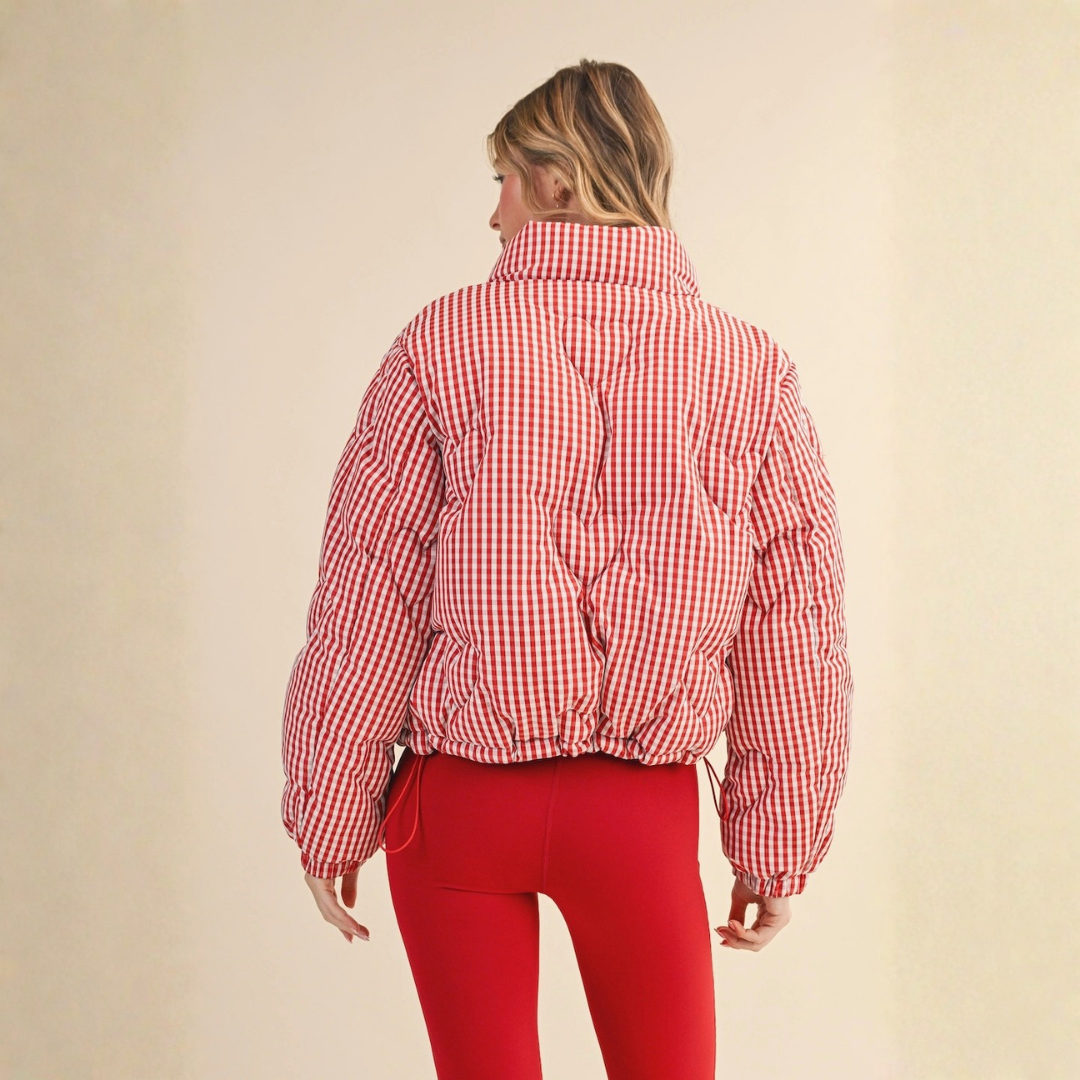 Mabel Gingham Puffer Jacket