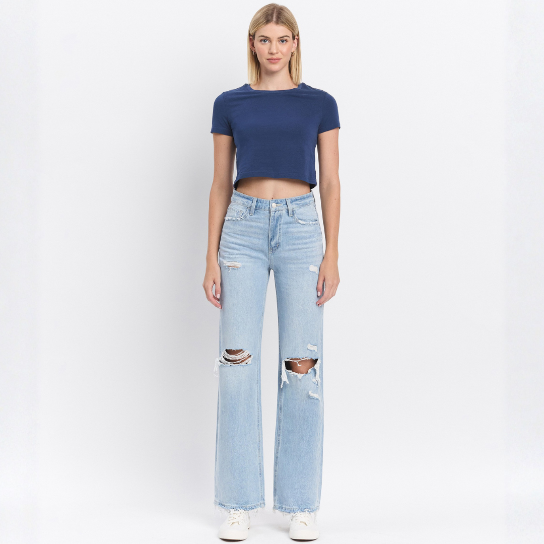 Leslie 90's High Rise Distressed Jean
