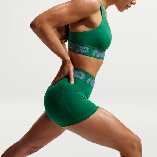 Nike Pro Mid-Rise 3" Biker Shorts: Malachite