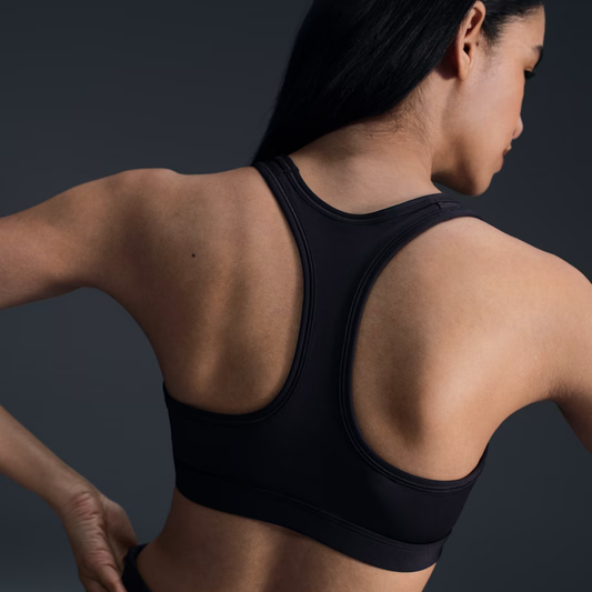 Nike Swoosh Medium-Support Non-Padded Sports Bra: Black