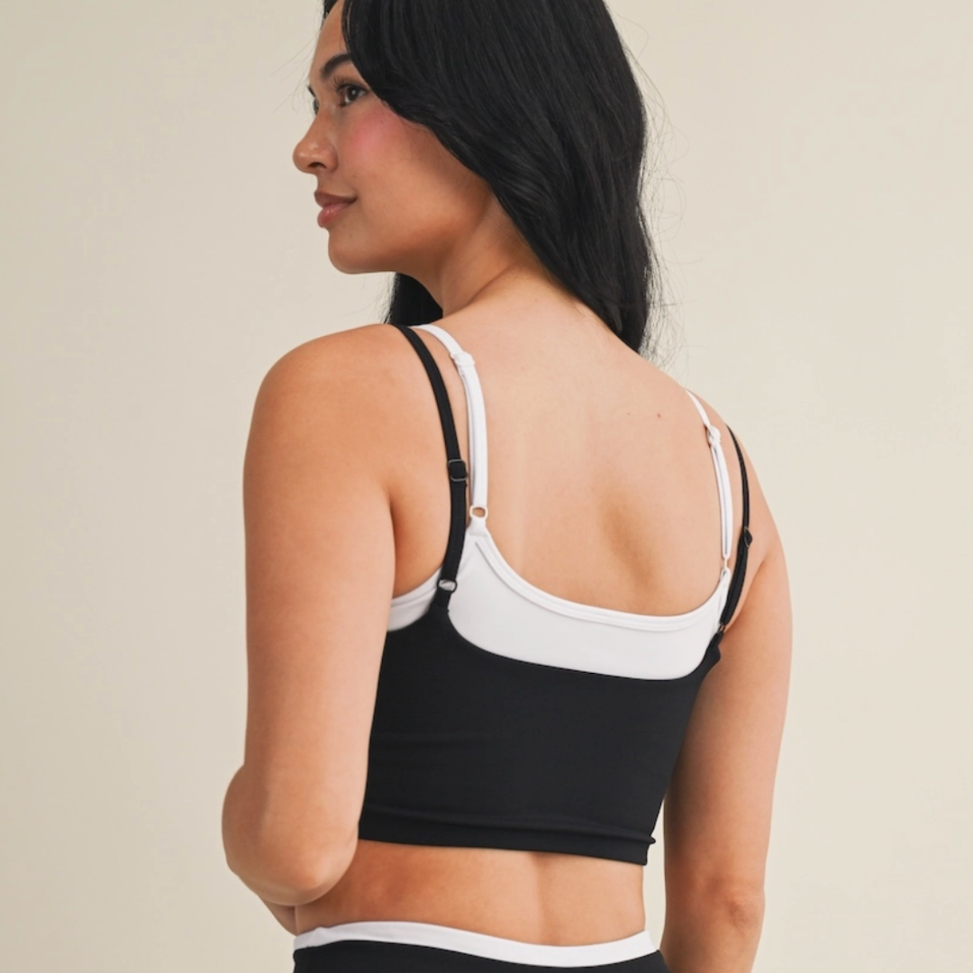 Juliette Layered Tank: Black