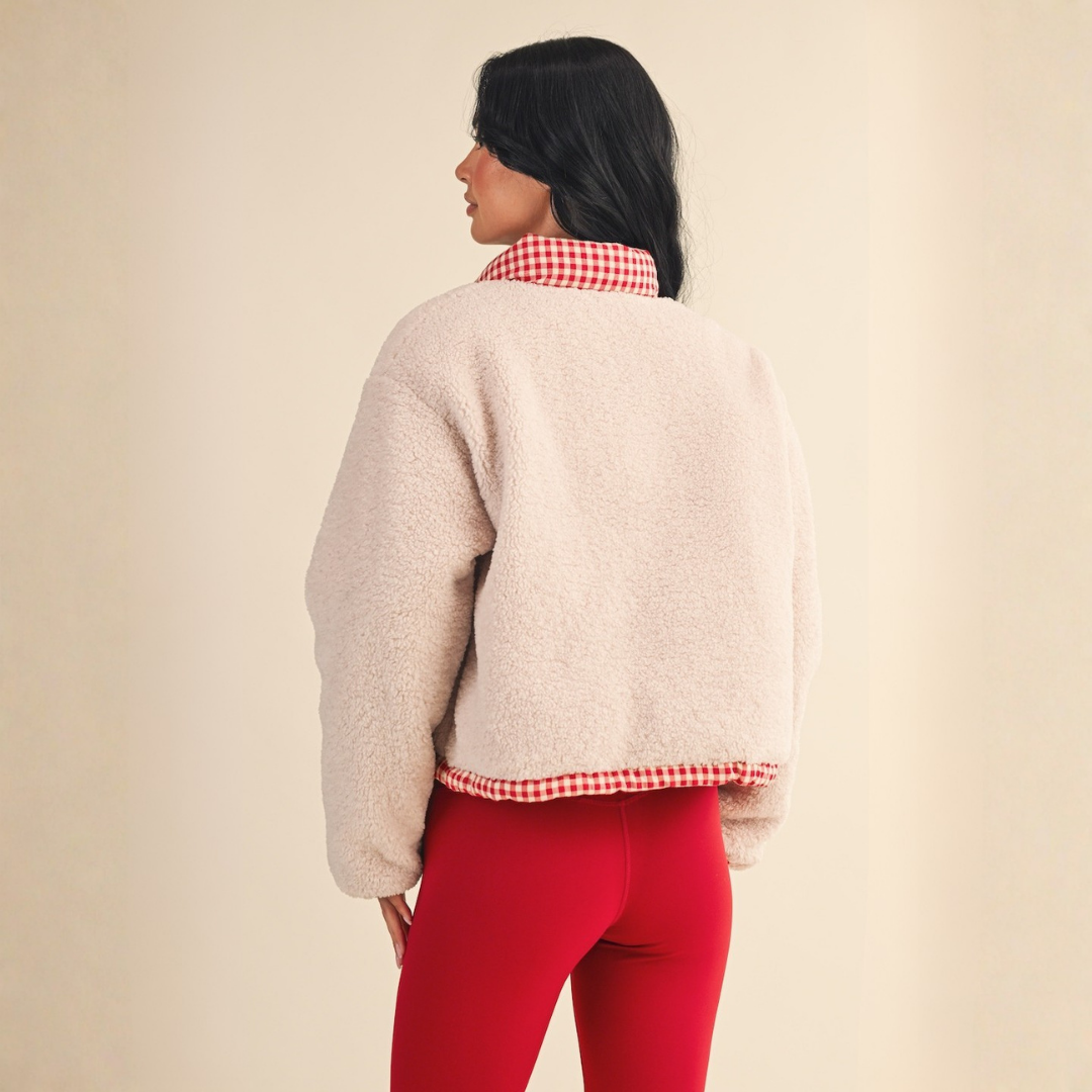 Clarice Reindeer Sherpa Jacket