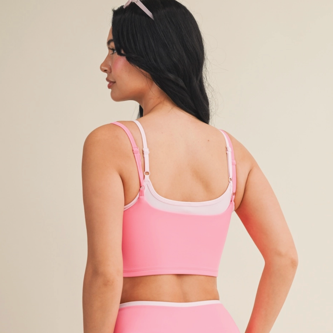 Juliette Layered Tank: Cotton Candy