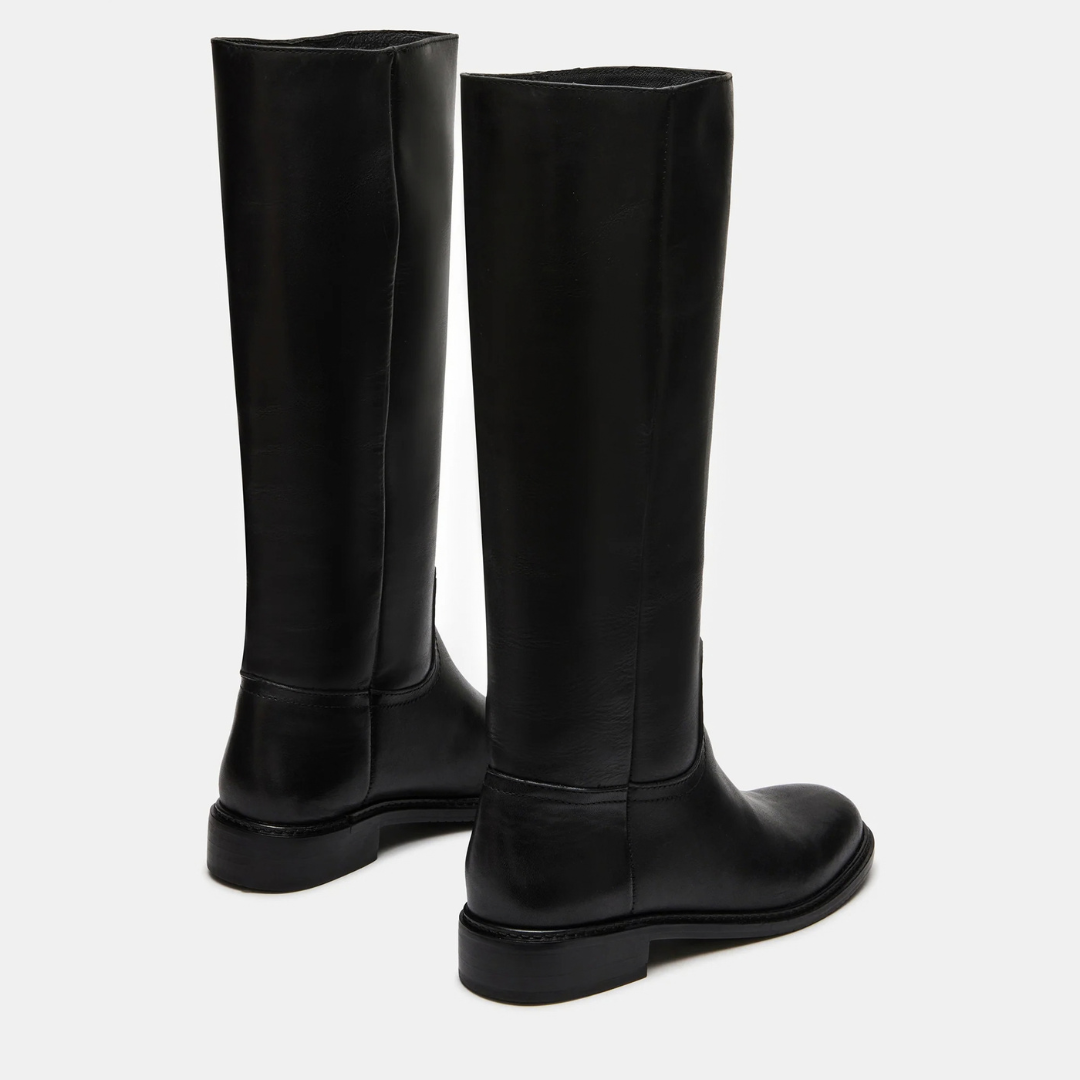 Marna Black Leather Boots