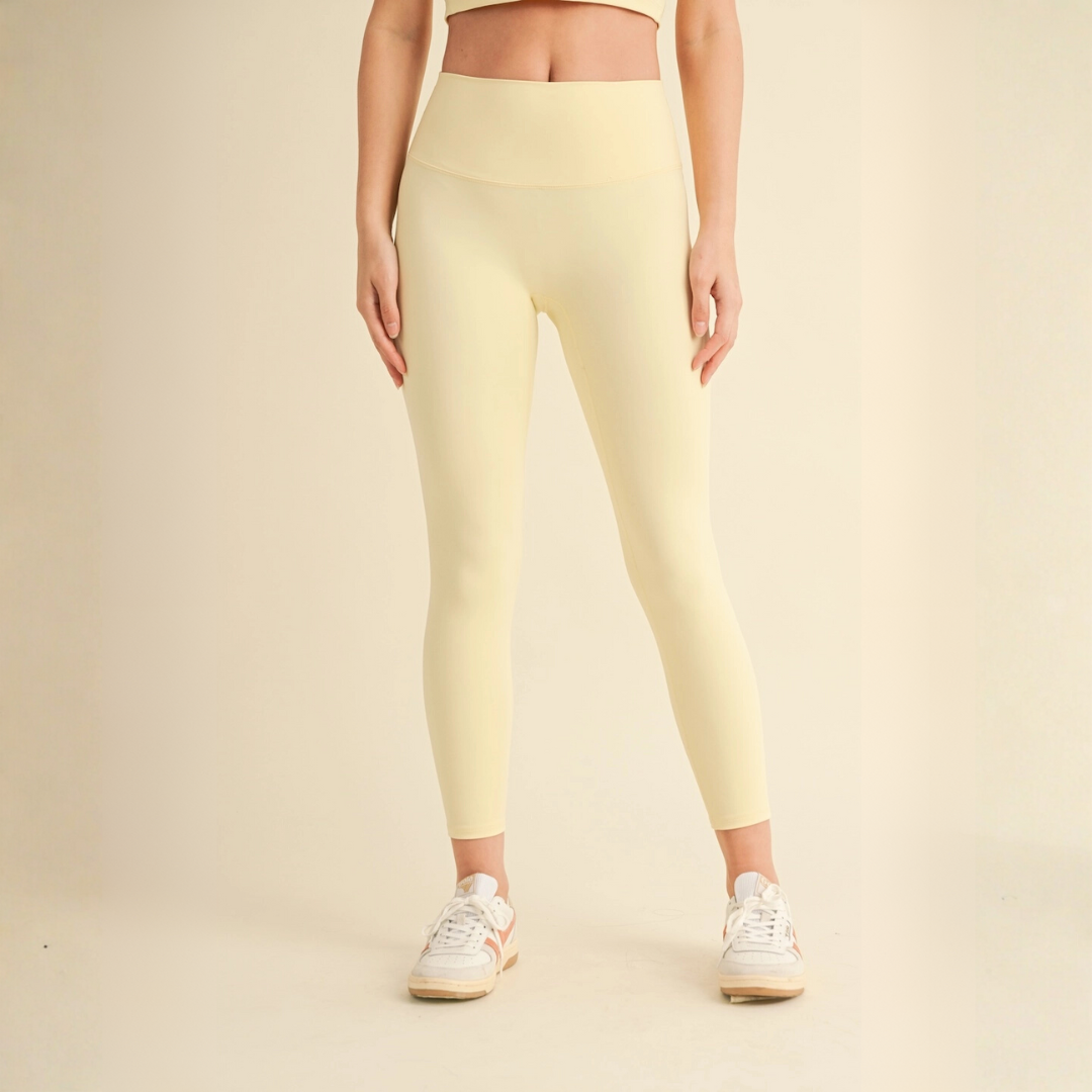 Ava High-Rise Leggings: Lemon