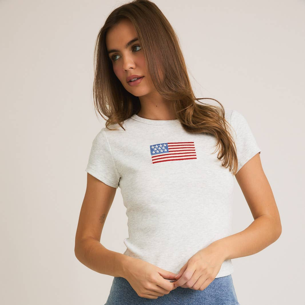 Brooke Tee: Heather Grey