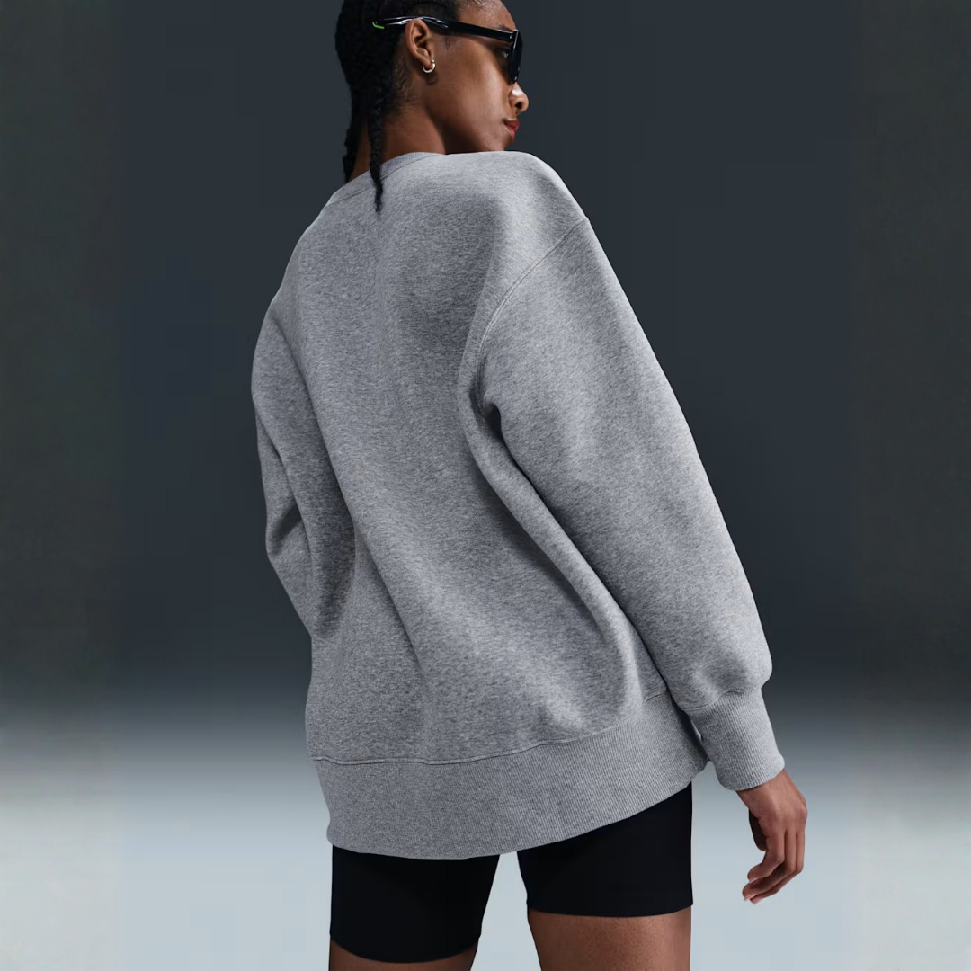Nike Phoenix Fleece Oversized Crew: Heather Grey