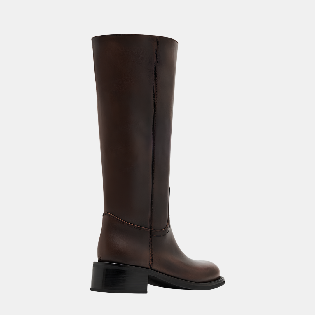 Riggs Brown Distressed Leather Boots