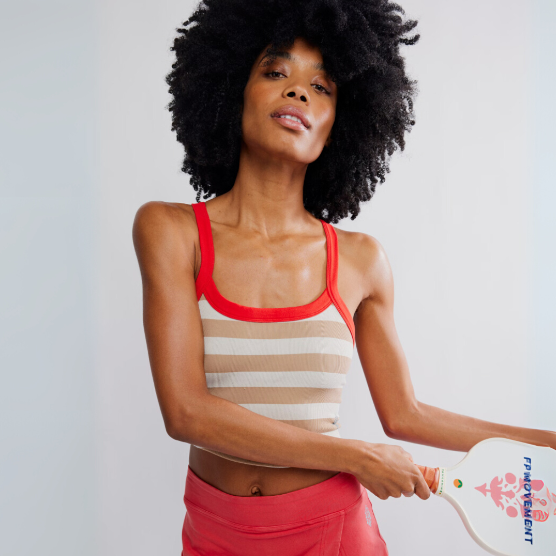FP Movement - All Clear Cami Striped: White Combo