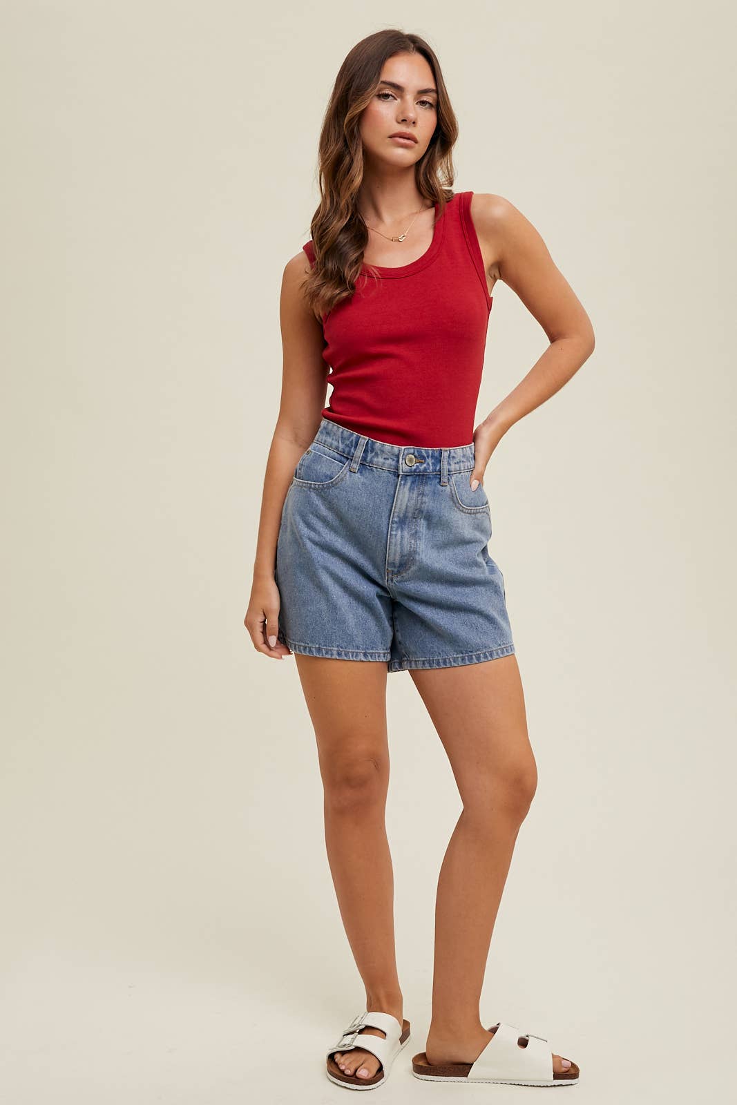 Penelope Denim Mom Shorts