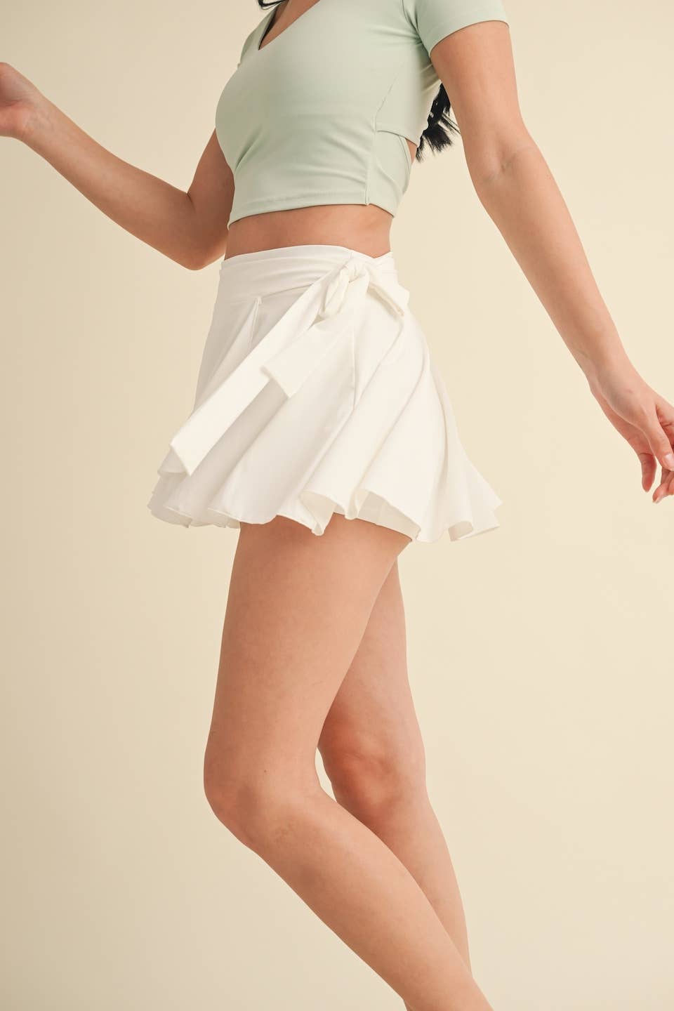 Suz Wrap Skort: White