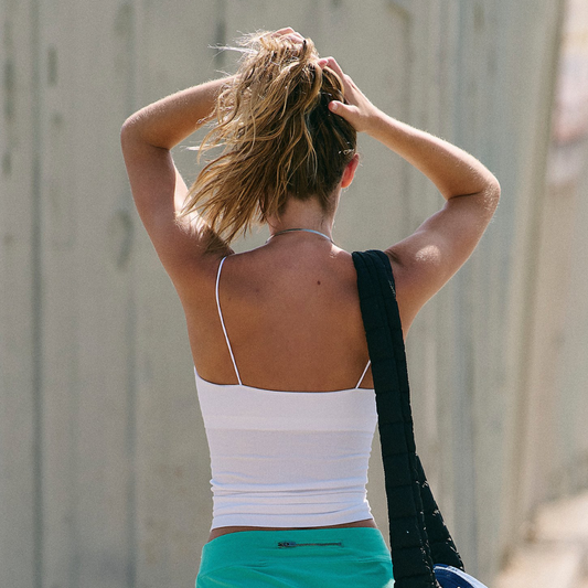 FP Movement - Skinny Strap Logo Tank: White