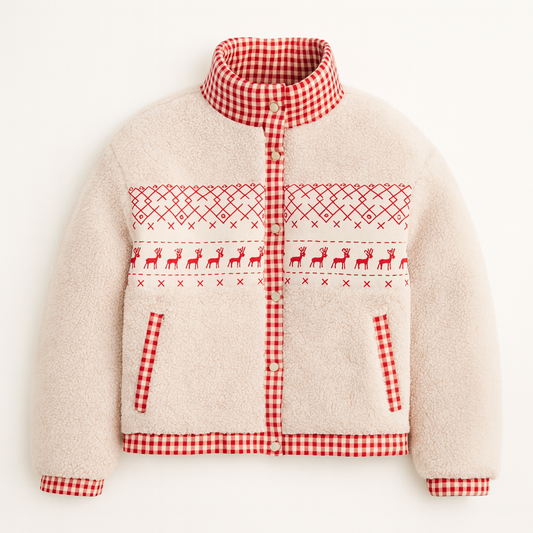 Clarice Reindeer Sherpa Jacket