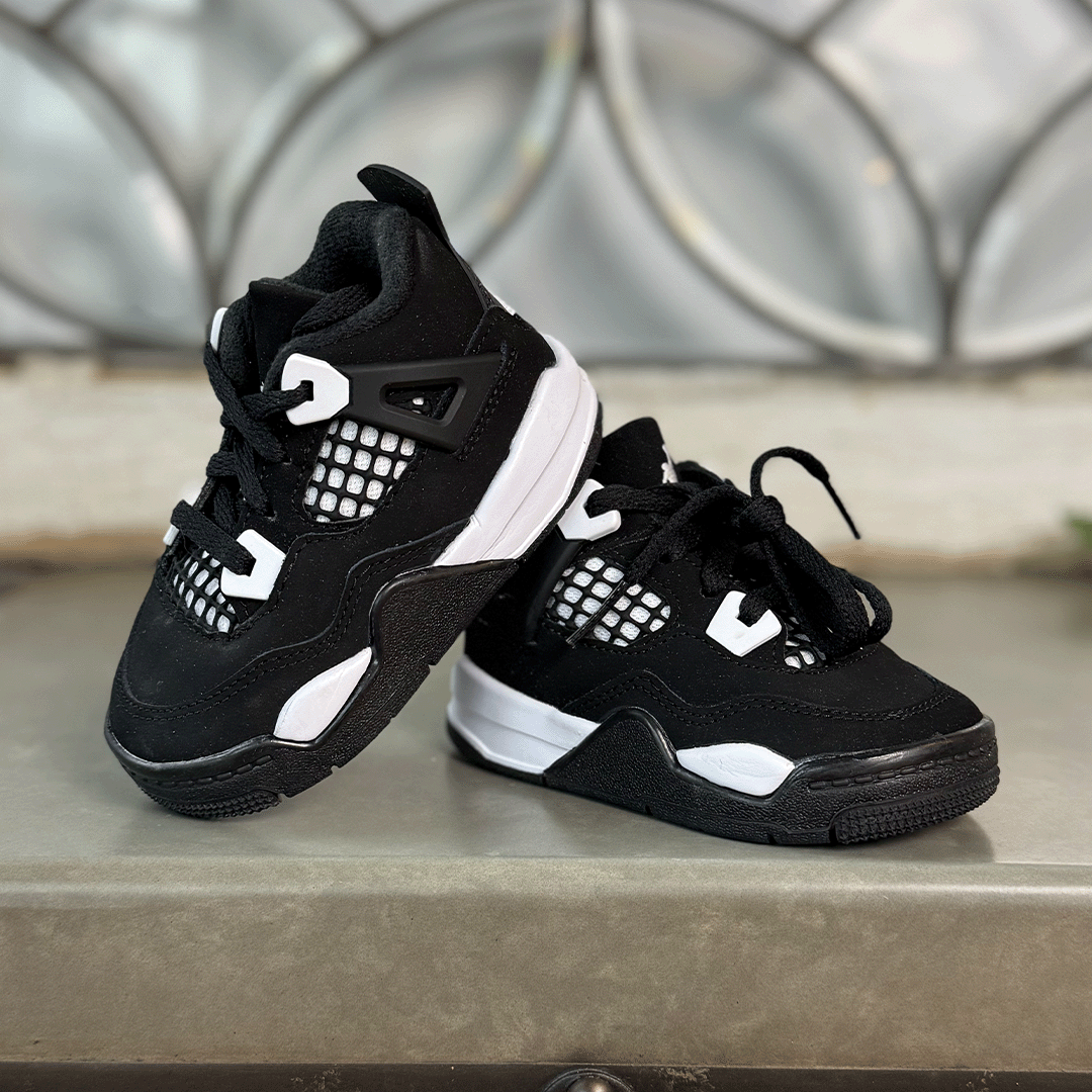 Jordan 4 Retro White Thunder Toddler
