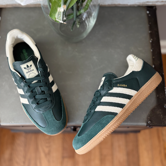adidas Samba OG Shadow Green Cream White Gold Metallic