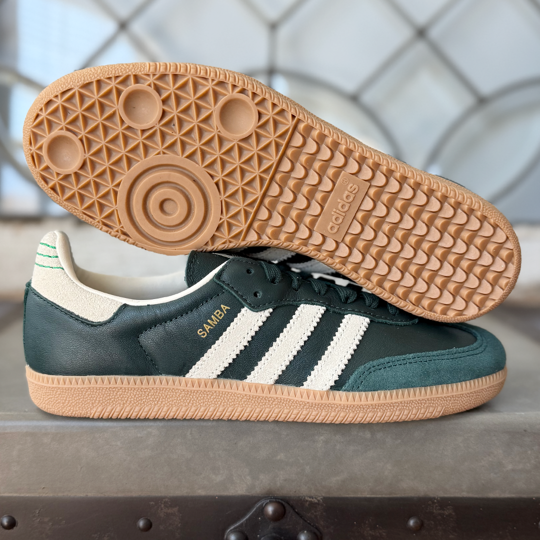 adidas Samba OG Shadow Green Cream White Gold Metallic