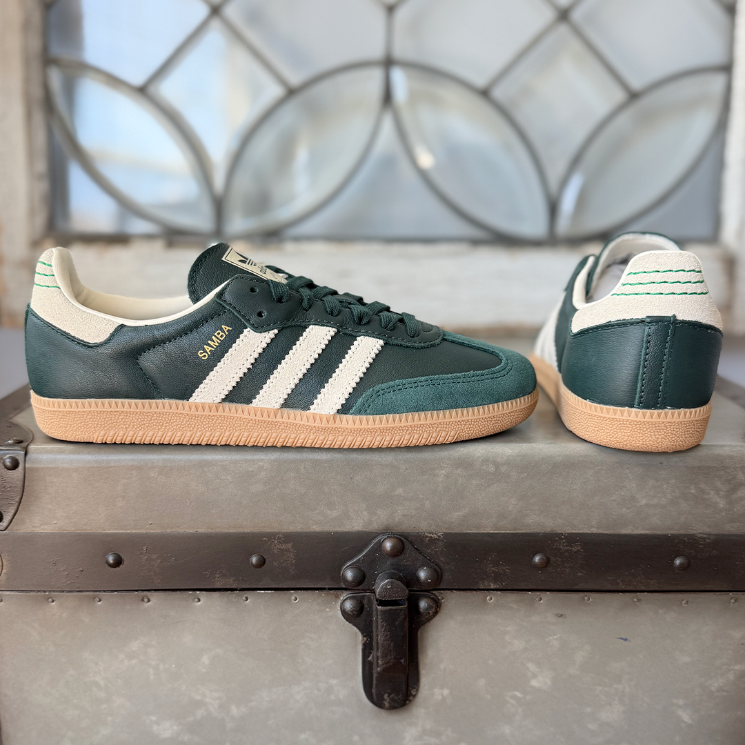 adidas Samba OG Shadow Green Cream White Gold Metallic