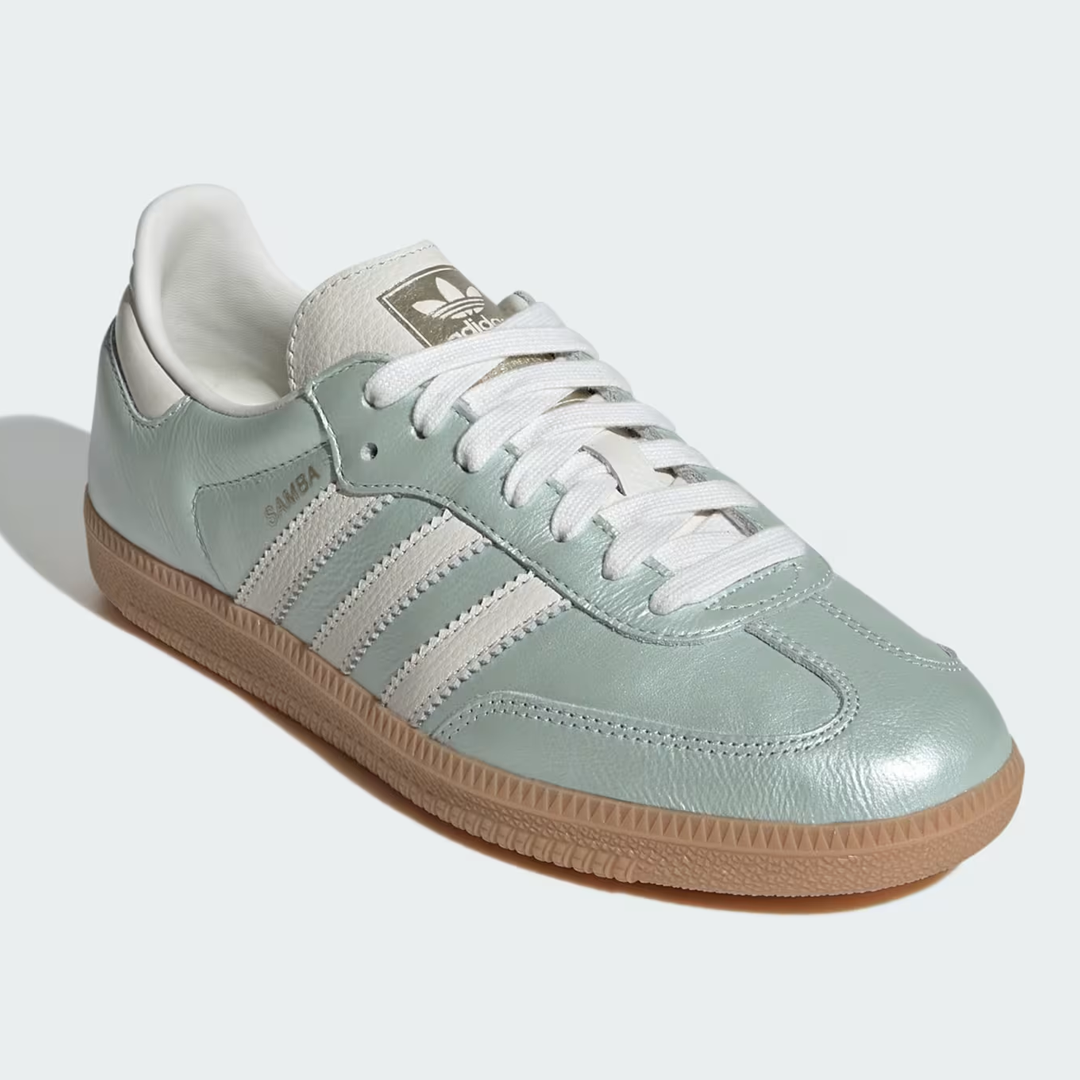 adidas Samba OG Linen Green Metallic Women's