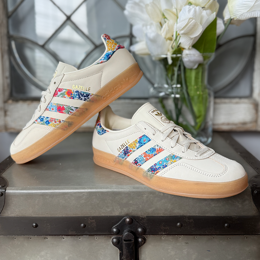 adidas Gazelle Indoor Liberty London Floral Embroidery Stripes Women's