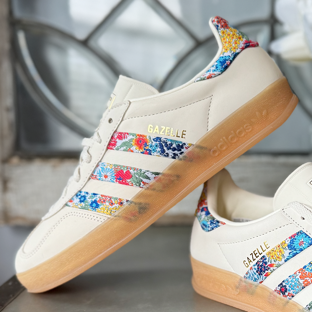adidas Gazelle Indoor Liberty London Floral Embroidery Stripes