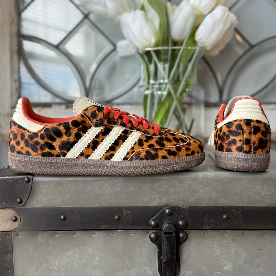 adidas Samba OG Red Leopard Women's