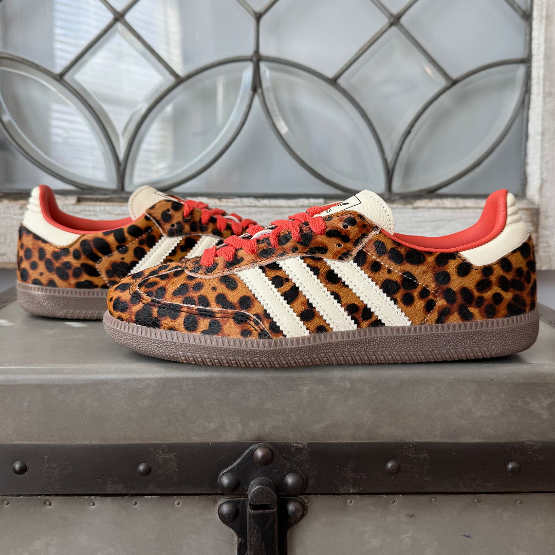 adidas Samba OG Red Leopard Women's
