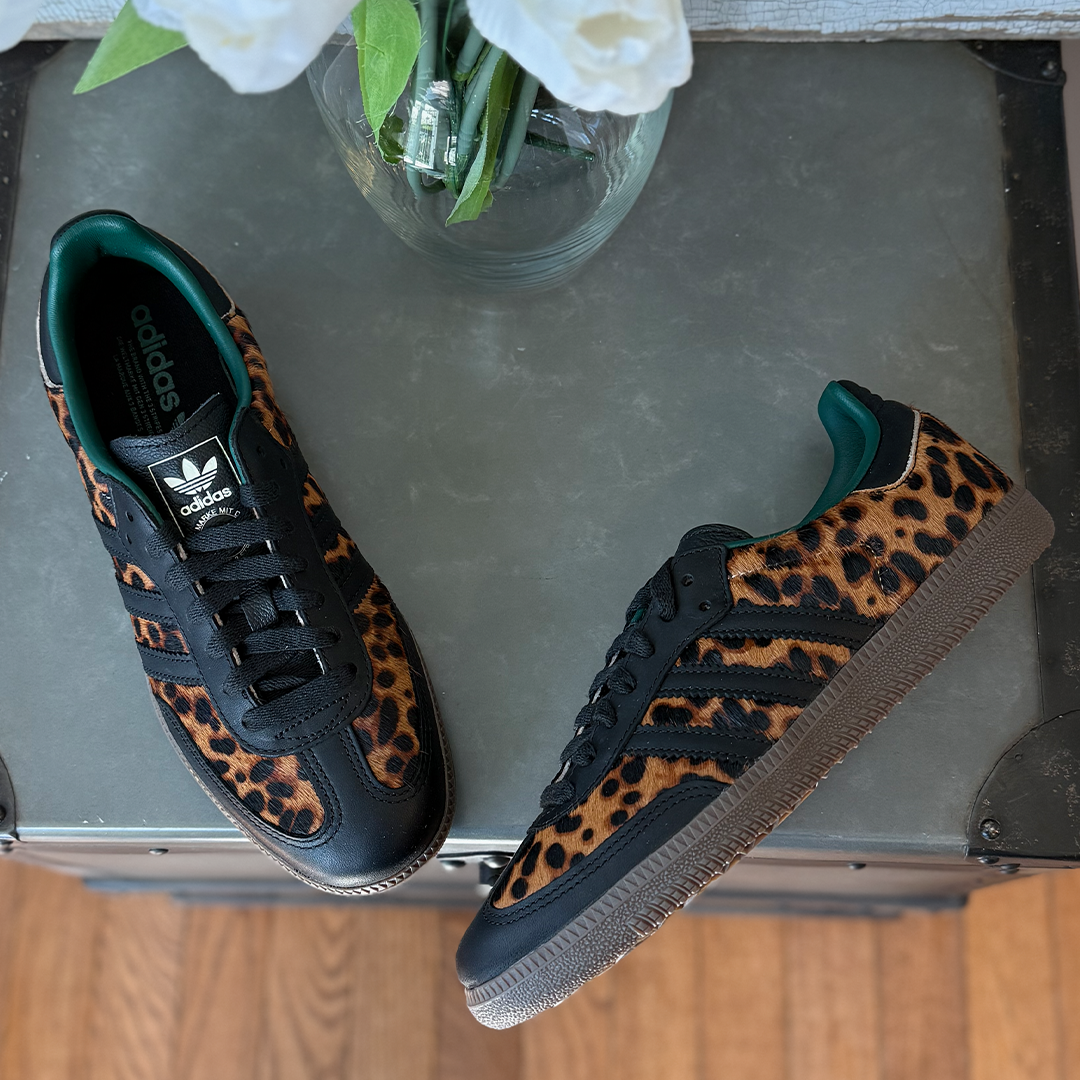 adidas Samba OG Black Green Leopard Women's